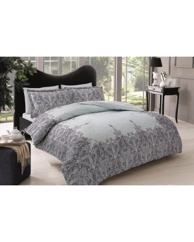 Постельное белье Tac Zafirah turkuaz сатин digital евро