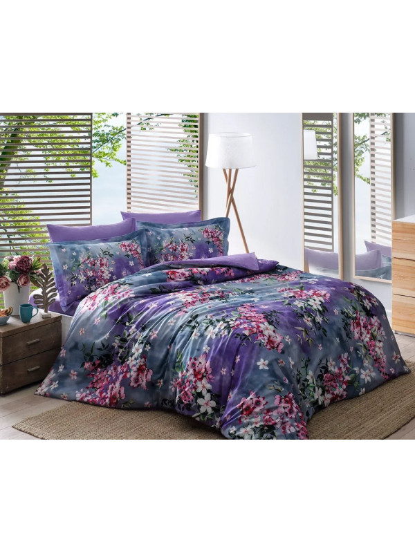 Постельное белье Tac Daphne lila сатин digital евро