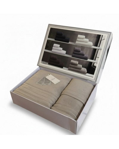 Набор полотенец Maison D'or Caresse beige 40x60; 50x100; 90x150 микрокоттон