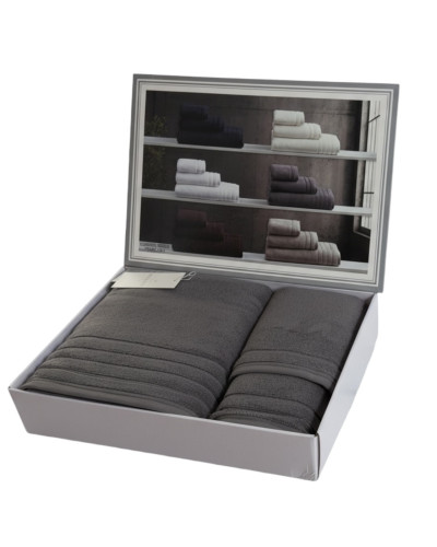 Набор полотенец Maison D'or Caresse grey 40x60; 50x100; 90x150 микрокоттон