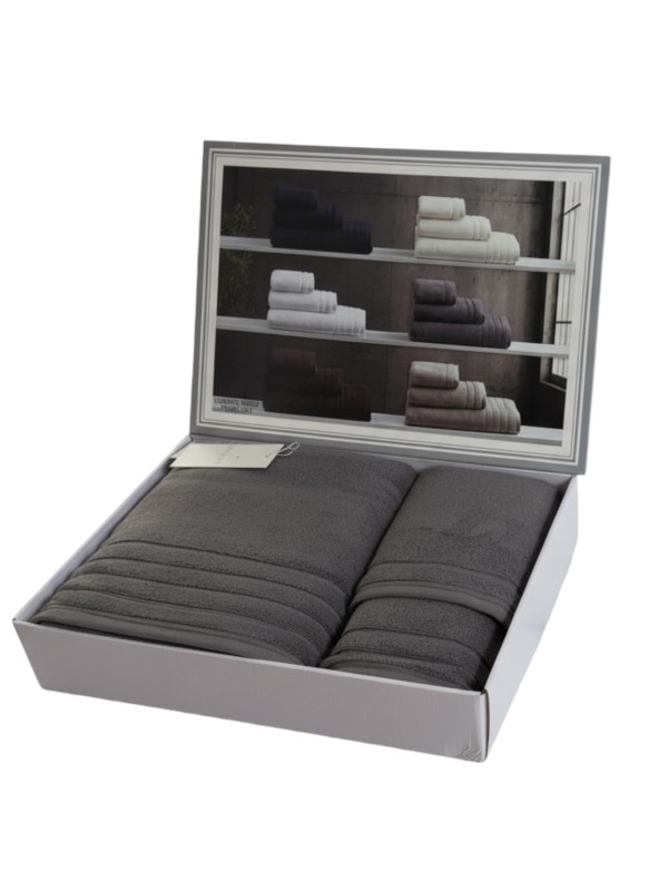 Набор полотенец Maison D'or Caresse grey 40x60; 50x100; 90x150 микрокоттон Набор полотенец Maison D'or Caresse grey 40x60; 50x100; 90x150 микрокоттон