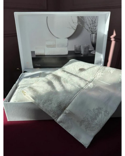 Набор полотенец Tivolyo Home Celestia k.beyaz махра 50x100, 75x150