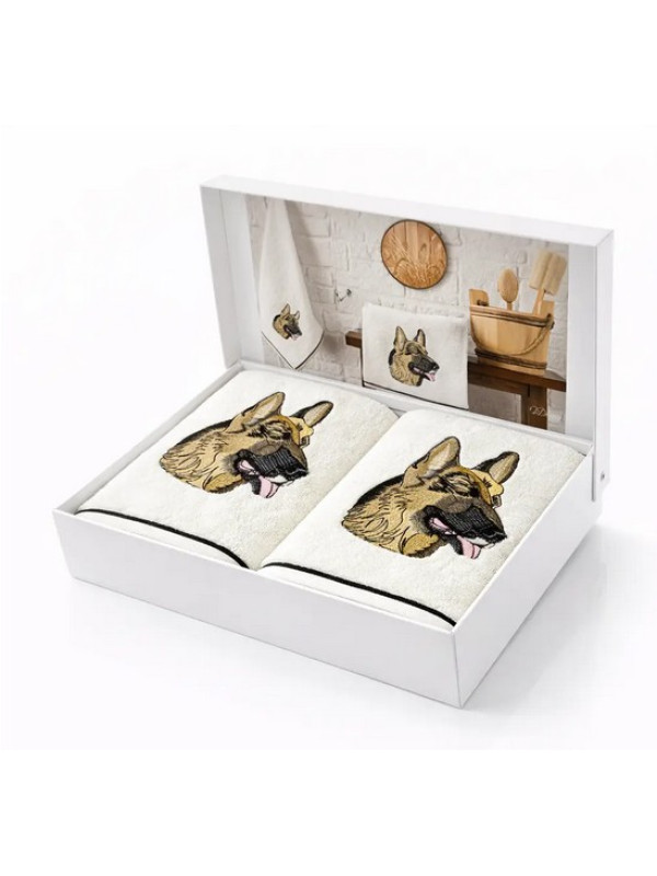 Набор полотенец Tivolyo Home My Dog махра 50x100, 75x150 Набор полотенец Tivolyo Home My Dog махра 50x100, 75x150