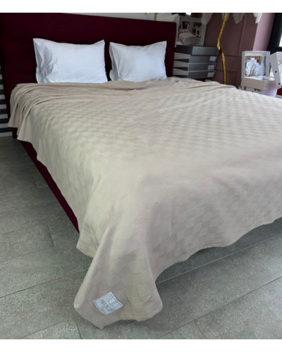 Покрывало-плед Maison D'or Serap beige 220*240 вафельное