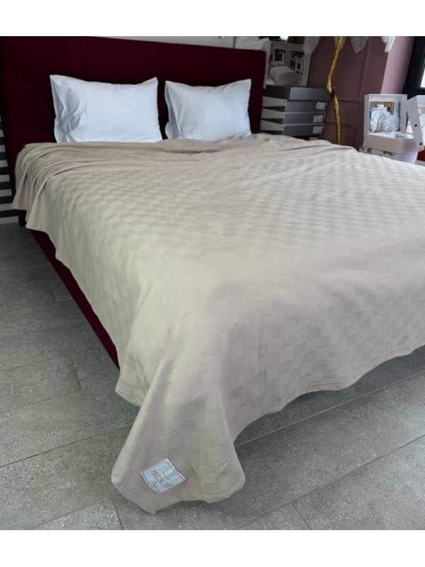 Покрывало-плед Maison D'or Serap beige 220*240 вафельное