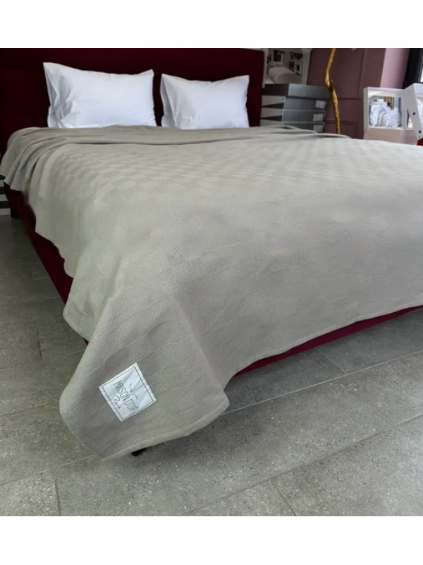 Покрывало-плед Maison D'or Serap grey 220*240 вафельное