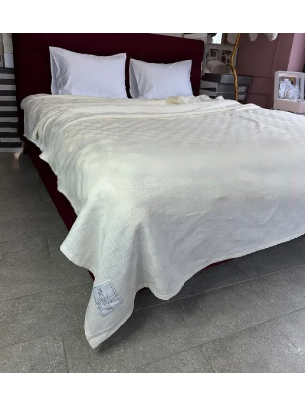 Покрывало-плед Maison D'or Serap cream 220*240 вафельное