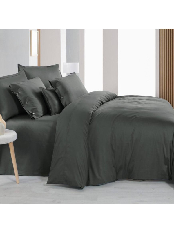 Постельное белье Sarev Monochrome dark gray делюкс сатин 300TC евро