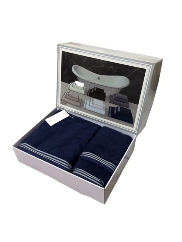 Набор полотенец Maison D'or Puraligne navy 40x60; 50x100; 90x150 Набор полотенец Maison D'or Puraligne navy 40x60; 50x100; 90x150