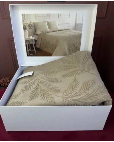 Махровая простынь Tivolyo Home Caserta kahve 160x220 полуторная