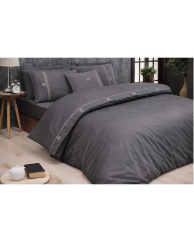 Постельное белье Maison D'or Deluxe grey делюкс сатин евро