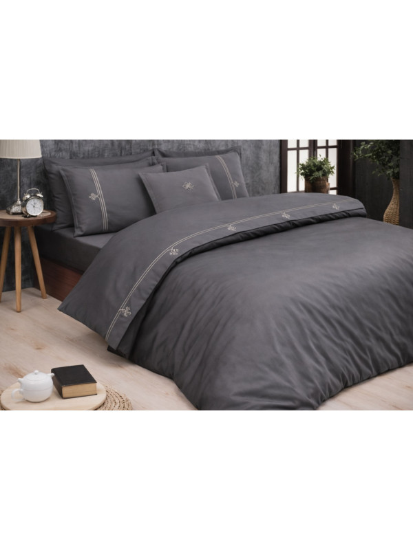Постельное белье Maison D'or Deluxe grey делюкс сатин евро Постельное белье Maison D'or Deluxe grey делюкс сатин евро
