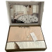 Постельное белье Maison D'or Plumes beige люкссатин с вышивкой евро