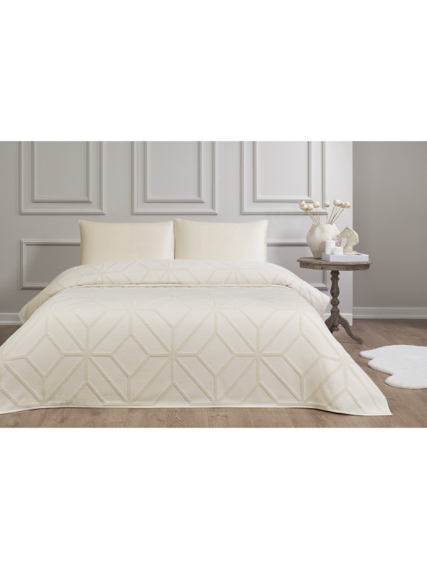Махровая простынь Tivolyo Home Prizma bej 160x220 полуторная Махровая простынь Tivolyo Home Prizma bej 160x220 полуторная