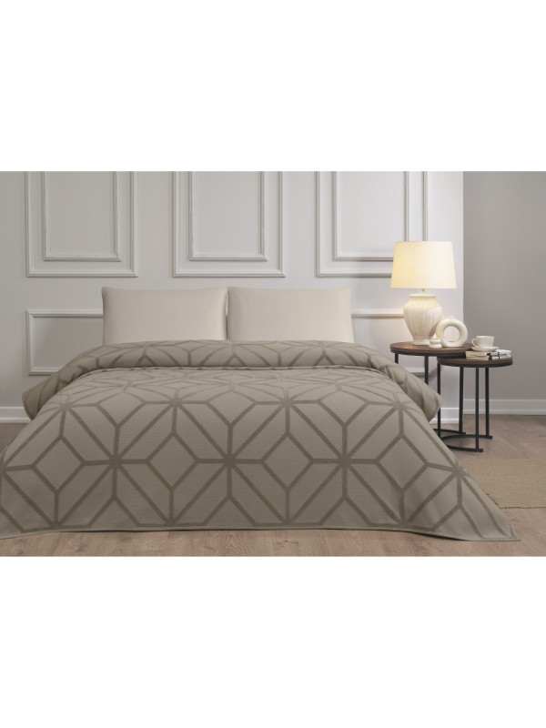 Махрове покривало Tivolyo Home Prizma kahve 220x240 євро Махрове покривало Tivolyo Home Prizma kahve 220x240 євро