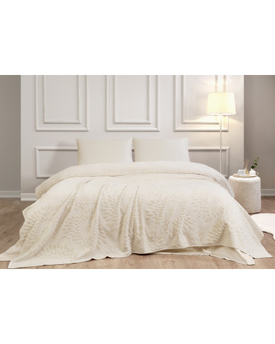 Махровая простынь Tivolyo Home Lotus bej 160x220 полуторная