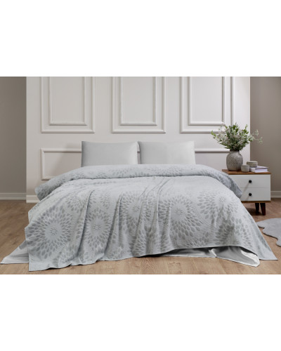 Махровая простынь Tivolyo Home Lotus gri 160x220 полуторная