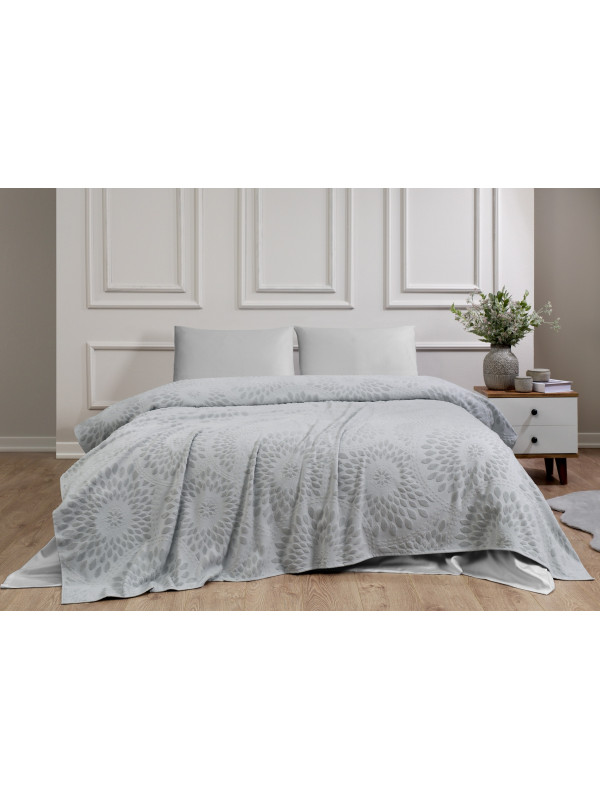 Махровая простынь Tivolyo Home Lotus gri 160x220 полуторная Махровая простынь Tivolyo Home Lotus gri 160x220 полуторная