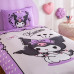 Подростковое постельное белье Tac Disney Kuromi ранфорс полуторное на резинке Подростковое постельное белье Tac Disney Kuromi ранфорс полуторное на резинке