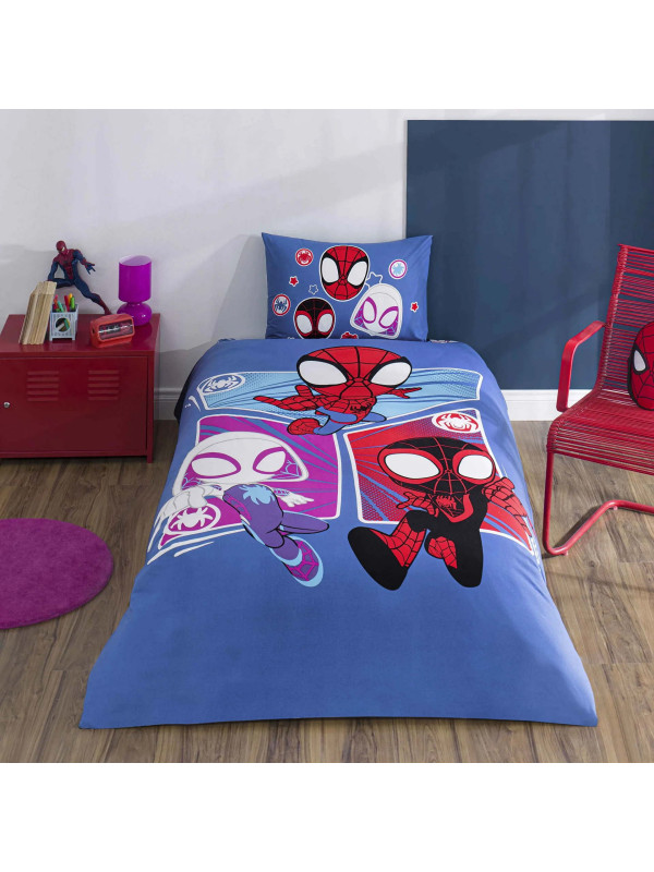 Подростковое постельное белье Tac Disney Spidey Adventure Friends ранфорс полуторное на резинке Подростковое постельное белье Tac Disney Spidey Adventure Friends ранфорс полуторное на резинке