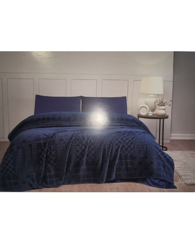 Махровая простынь Tivolyo Home Linea lacivert 160x220 полуторная