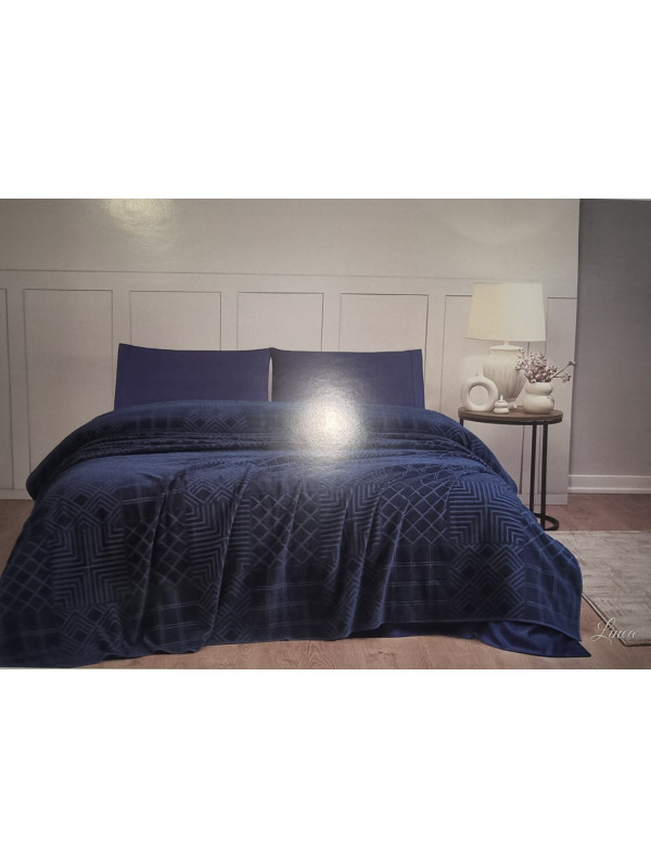 Махровая простынь Tivolyo Home Linea lacivert 160x220 полуторная Махровая простынь Tivolyo Home Linea lacivert 160x220 полуторная